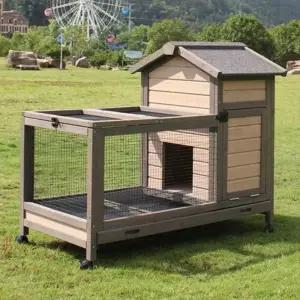 대형 토끼장 야외 원목 하우스 닭장 케이지 울타리
