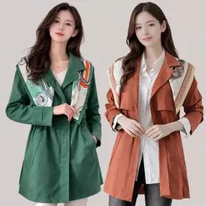 블랙미즈 여성 링클프리 트렌치 코트 자켓(+스카프)