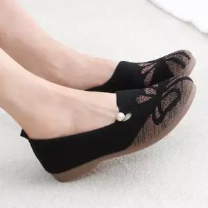 발편한 낮은굽 엄마 할머니 중년 여성 니트 단화 컴포트 신발