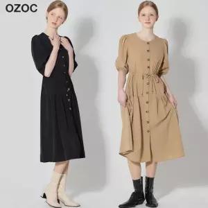 오조크 드로우스트링 셔링 원피스