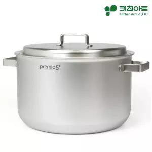 키친아트 무연마제 곰솥냄비 통5중 28cm 인덕션 곰탕 삼계탕 대용량 큰 냄비 클린