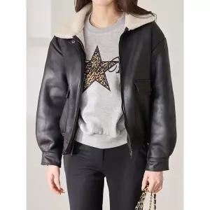 [하프클럽/모리스커밍홈]양털카라 무스탕 집업 자켓_M2512MU001D