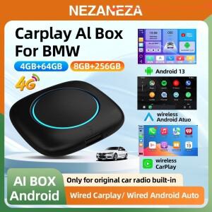 BMW ID6 순정 차량용 무선 CarPlay AI 박스 안드로이드 오토 WIFI 멀티미디어 시스템 탑재