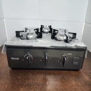 중고 린나이 가스레인지 자동불꽃 조절기능 3구3센서 엘피지(LPG) 용