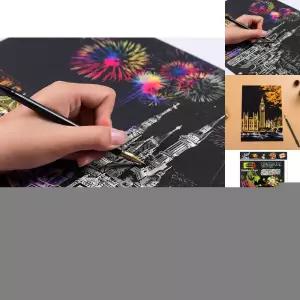 DIY 아트 스크래치 페이퍼 A4 사이즈/스크레치/스크래치북/노트/보드/북스크래치/북스크레치/그림/놀이