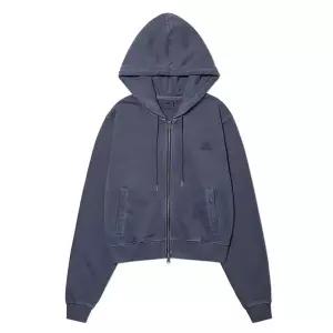 [OiOi]루프 스타 로고 크롭 후드 집업 [BLUE]