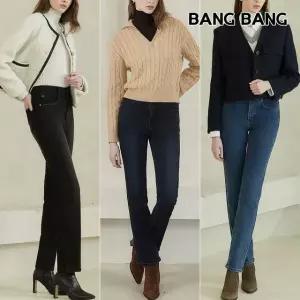 [뱅뱅] 여성 라이크라 이중직 기모 데님 3종택1