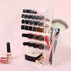 키템 아크릴 립스틱 정리함 보관함 2-브러쉬보관함포함 뷰티 소품 정리함