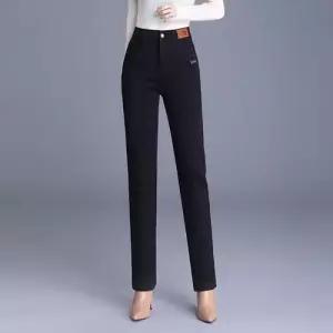 여성 스타일 완성 배기핏 청바지 데님 스판 기모 앵클 캐주얼 바지 겨울 하이웨스트 스키니진 힛템