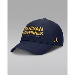 미시간 온-필드 클럽 게임데이 남성용 조던 브랜드 드라이핏 대학용 조절 모자 SSPHHWJG 846818