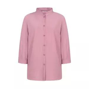 [하프클럽/올리비아하슬러]크로커다일레이디 오프화이트 스탠드카라 롱 셔츠블라우스_CLCMBL113