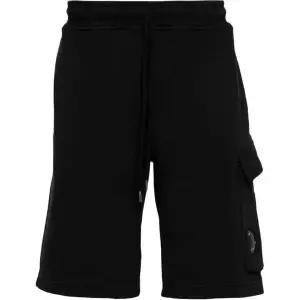 [CP컴퍼니] 코튼 다이애그널 플리스 로고 반바지 142147116