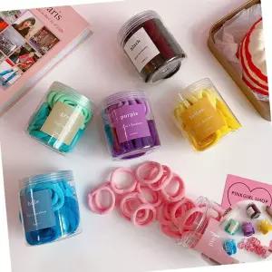 캔디 컬러 마카롱 헤어 머리끈 (50P 1set) 액세서리