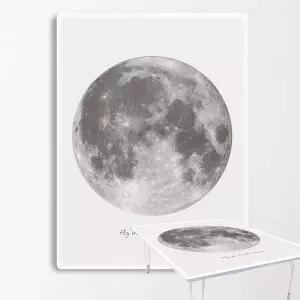 집들이선물추천 원룸 거실 그림 액자 겸용 접이식 좌식 테이블 51-보름달