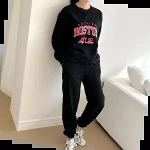 여자츄리닝세트 레터링 기모 맨투맨 밴딩 조거 팬츠 겨울 이지룩 세트