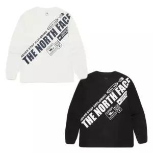 [백화점 정품] 25FW 노스페이스 THE NORTH FACE 키즈 익스플로어 레터링 긴팔 라운드 티 NT7TQ52