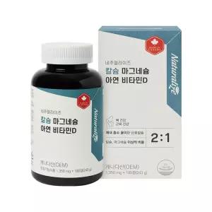 (정품) 6개월 네추럴라이즈 칼마아디 칼슘 마그네슘 아연 비타민D 180캡슐, 1개