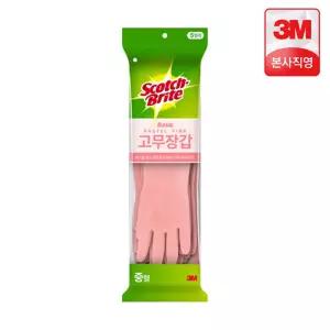 [3M] 스카치브라이트 베이직 고무장갑 파스텔핑크 M(중형) 5개