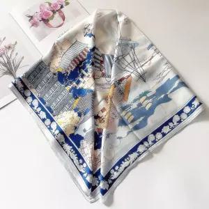 세린느아 실크 스카프 100 쁘띠 고급 자수 사각 가을 여성 중년 예쁜 여름 머플러 여자 엄마 K1420 선물