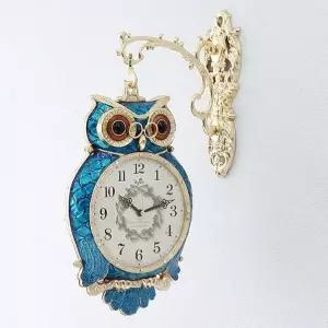 퍼블릭아트 스마트 부엉이 양면시계 블루