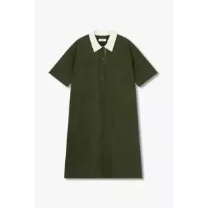 [갤러리아] [26년 여름기획]배색 카라넥 반팔 원피스(9176241983)