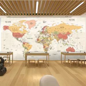 세계지도 패브릭포스터 액자 인테리어 빈티지 대형 가림막 지도그림