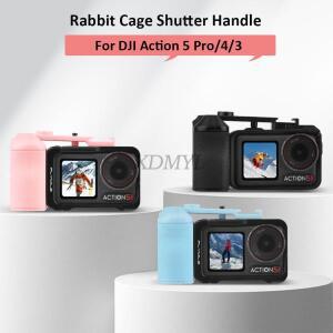DJI호환 오즈모 액션 5 프로/4/3용 스트리트 핸드 그립 키트 퀵 릴리즈 래빗 케이지 셔터 핸들 버튼 카메라