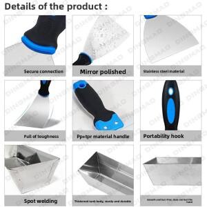 402 스테인리스 스틸 석고보드 퍼티 두꺼운 대형 스크레이퍼 나이프 시멘트 조인트 수공구 세트