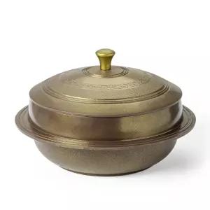 코코스오브제 인덕션겸용 통주물 황금가마솥 황금색 22cm