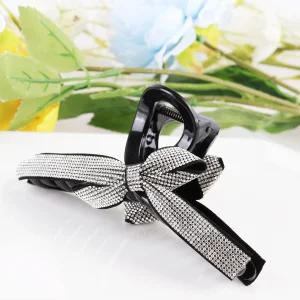 시후주얼리 여성 머리핀 크리스탈 스팽글 라인 리본 집게핀 HA920Tp