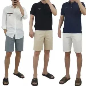 에이오 썸머 남자 여름 린넨 마 5부 밴딩 반바지 빅사이즈