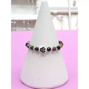 [하프클럽/ 주얼리] 세이브존05 순은 트루마린원석 패션장미 팔지02 RD23060144