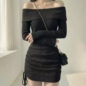 여성 파티 드레스 오프숄더 슬림핏 원피스