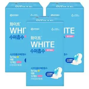 화이트 생리대 수퍼흡수 울트라 중형 36매 X 3팩 날개형