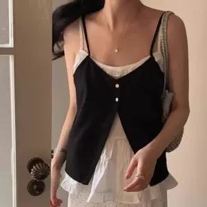 [디작소]여성 썸머 데일리 레이어드 뷔스티에 나시 블라우스 (33936938)