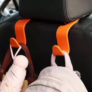 토이야손 카시트 헤드레스트 후크 범용 차량 시트 행거 내부 수납 정리함 핸드백 코트 우산 식료품 가방
