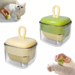 2Pcs 미니 보푸라기 제거 롤러 재사용 가능한 젤 의류 반려동물 털 먼지 여행 및 가정용 세탁 반려견