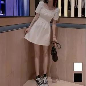 [의류] 편안한 허리밴딩 여성용 A라인 스퀘어넥 원피스치마