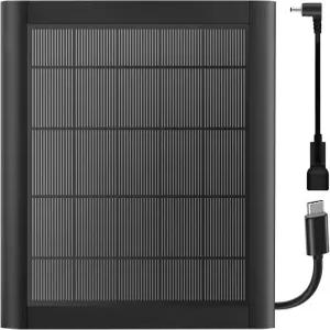 카메라용 8W 태양광 패널 충전기 실외 캠 플러스용 10FT USB C 케이블이 장착된 9.8인치 캠코더 스틱업