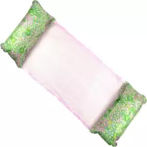 베개가 있는 릴리 퓰리처 해먹 수영장 플로트 액세서리 수영용 새들 라운지 의자 라임 기분 좋아요