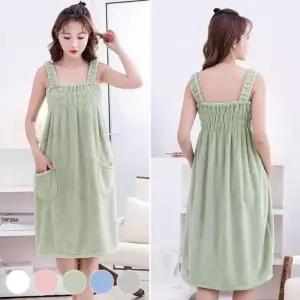 [다잇템]여성 고무줄 나시원피스 부드러운 샤워가운 (30487392A)