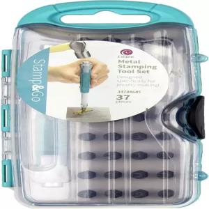 보석 제작을 위한 사촌 DIY 스탬프 고 메탈 키트 문자 숫자 및 기호가 포함된 비트 청록색