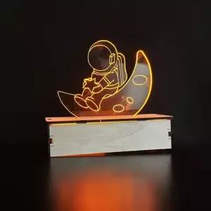학생방 투명아크릴 우주비행사 LED 무드등 만들기키트 초등교구 과학수업 꾸미기놀이