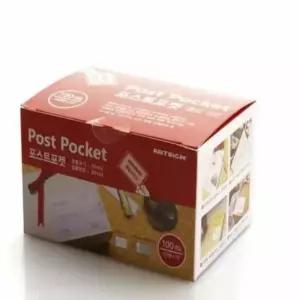 [문구/오피스] 명함 카드 보호용 커버 100매 다이어리 포스트포켓 수납용 포켓