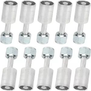 10개 3/8인치 스트레이트 AC 비드락 피팅 180도 알루미늄 A/C 호스 조인트 범용 에어컨 스플라이서 어댑터