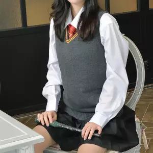 교복몰 마법학교 영리한 마법사 레드라인 조끼.