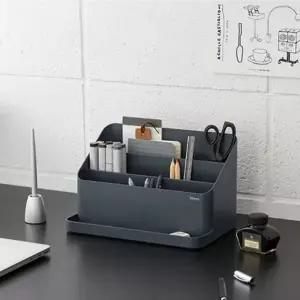 [셀러에이드]블루 데스크탑 홀더 정리함 시스맥스 펜꽂이 필기구 소품 화장품