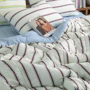 [콩심팥심]이불베개세트 레트로 시리즈 M2 차렵이불 베개커버 세트 퀸 Q (크림)