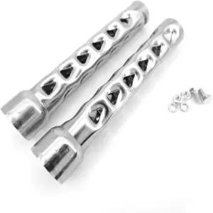 라일란 1-3/4인치 O.D. 8인치 길이 모터사이클 금속 배기 소음기 소음 킬러 파이프 머플러 배플 2인치