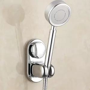 강력 흡착식 샤워기 거치대 교체 무타공 고정 샤워 헤드 걸이 홀더 욕실 흡착 행거 접착식 각도조절 꽂이